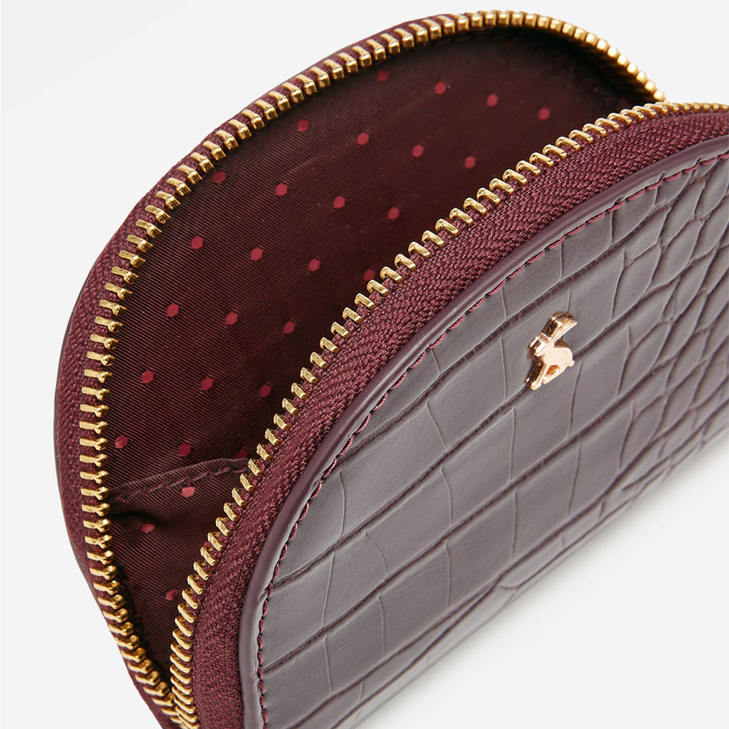Joules Harwell Half Moon Coin Purse - Oxblood-2